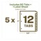 Avery 11 in. x 8.5 in. 12-Tab Index Maker EcoFriendly Print and Apply Clear Label Dividers - White (5 Sets/Pack)